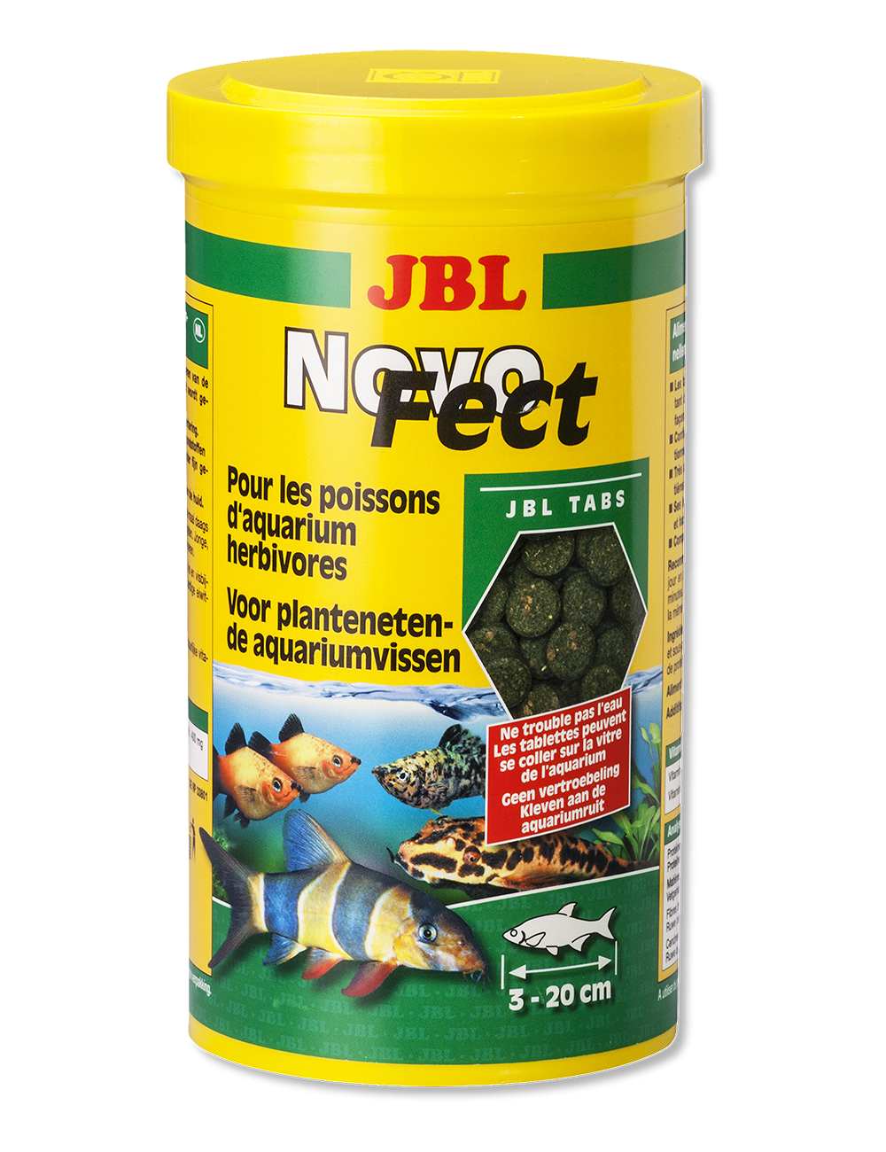 JBL - NovoFec 250ml - Nourriture en tablettes pour poissons herbivores