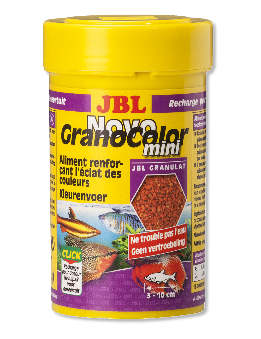 JBL - NovoGranoColor Mini 100ml - Nourriture pour poissons hauts en couleurs