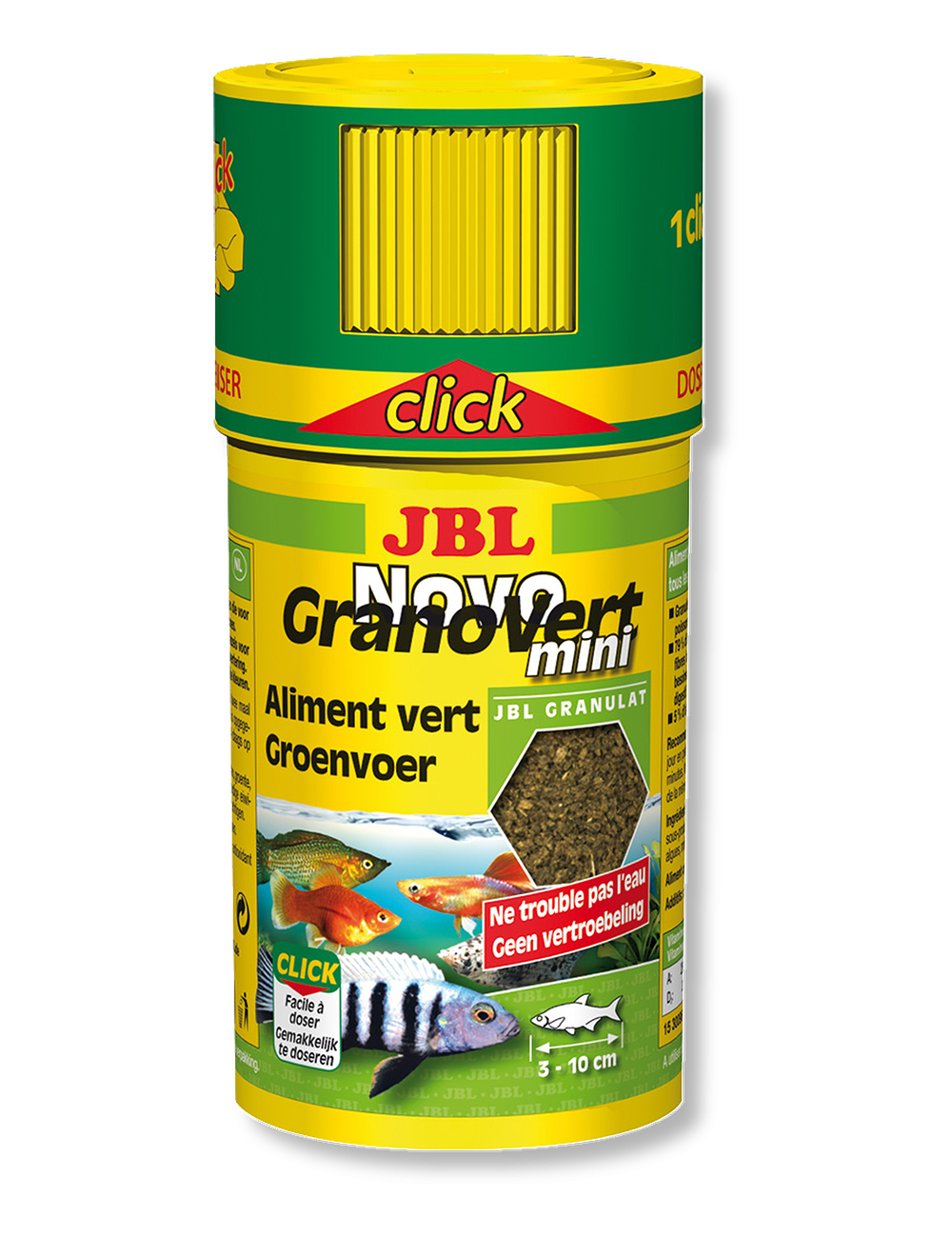 JBL - NovoGranoVert mini Click 100ml - Nourriture pour poissons herbivores