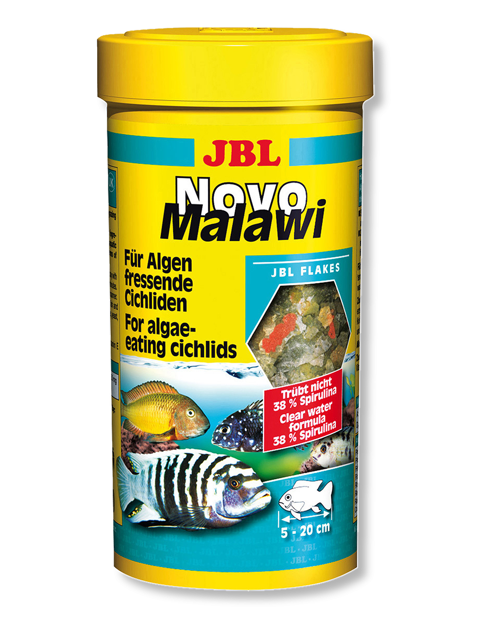 JBL - NovoMalawi 250ml - Nourriture pour Cichlidés algivores