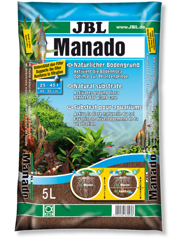 JBL - Manado 3l - Substrat de sol naturel pour aquariums d'eau douce