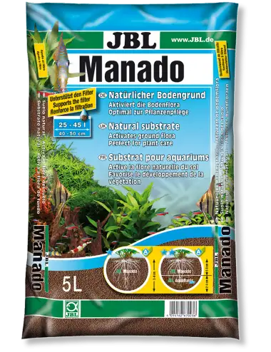 JBL - Manado 5l - Substrat de sol naturel pour aquariums d'eau douce