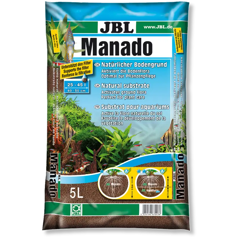 JBL - Manado 10l - Substrat de sol naturel pour aquariums d'eau douce