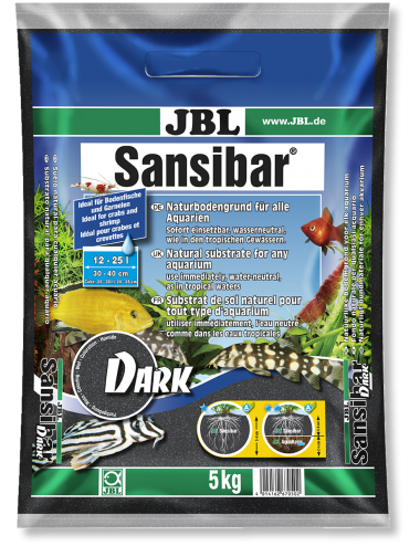 JBL - Sansibar BLACK 5kg - Schwarzer Bodengrund für Aquarien