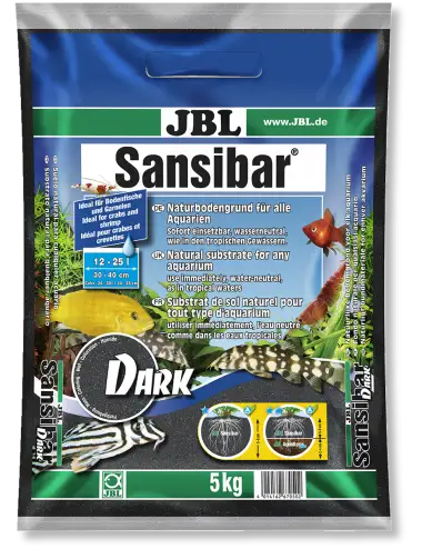 JBL - Sansibar BLACK 10kg - 0,2 - 0,6mm - Substrato de terra preta para aquários