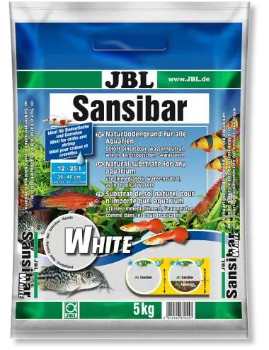 JBL - Sansibar WHITE 10kg - 0,2, 0,6mm - Substrato de solo branco fino para aquários