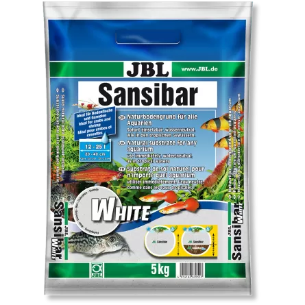 JBL - Sansibar WHITE 5kg - 0,2, 0,6mm - Feiner weißer Bodengrund für Aquarien