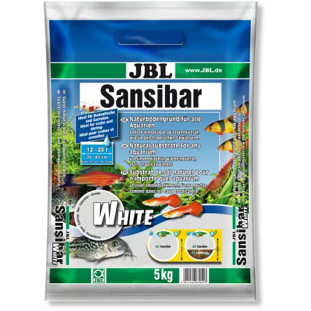 JBL - Sansibar WHITE 5kg - 0,2, 0,6mm - Feiner weißer Bodengrund für Aquarien