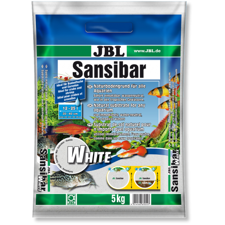 JBL - Sansibar WHITE 5kg - 0.2, 0.6mm - Fina bijela zemljana podloga za akvarij