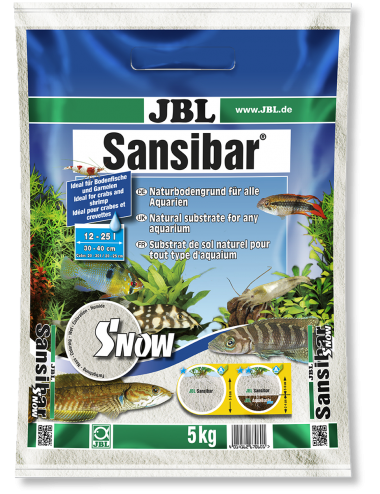 JBL - Sansibar SNOW 5kg - 0.1, 0.6mm - Substrato di fondo bianco molto fine per acquario