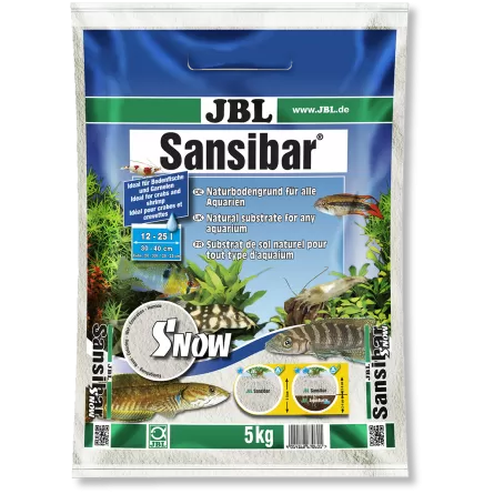 JBL - Sansibar SNOW 5kg - 0.1, 0.6mm - Very fine white ground substrate for aquarium