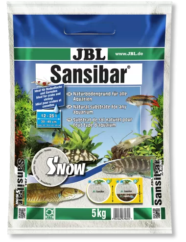 JBL - Sansibar SNOW 10kg - 0.1, 0.6mm - Substrat de sol blanc très fin pour aquarium