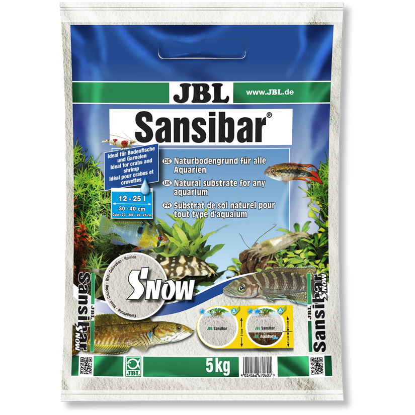 JBL - Sansibar SNOW 10kg - 0,1, 0,6mm - Sehr feines weißes Bodensubstrat für Aquarien