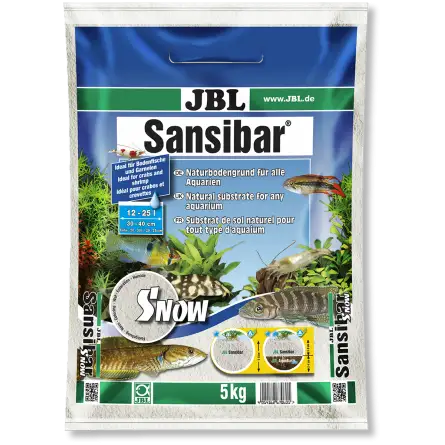 JBL - Sansibar SNOW 10kg - 0.1, 0.6mm - Substrat de sol blanc très fin pour aquarium