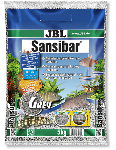 JBL - Sansibar GREY 10kg - 0.2, 0.6mm - Substrat de sol fin gris pour aquariums