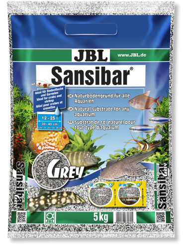 JBL - Sansibar GRIJS 10kg - 0,2, 0,6mm - Fijn grijs bodemsubstraat voor aquaria
