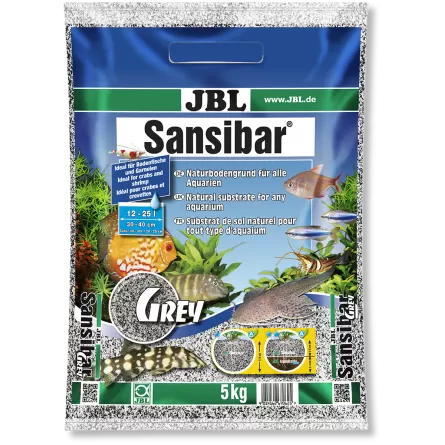 JBL - Sansibar GRIJS 10kg - 0,2, 0,6mm - Fijn grijs bodemsubstraat voor aquaria