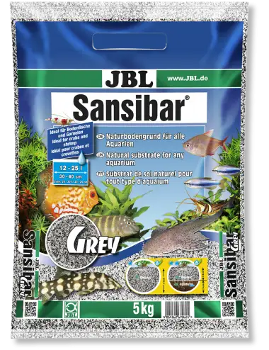 JBL - Sansibar GREY 5kg - 0.2, 0.6mm - Substrat de sol fin gris pour aquariums