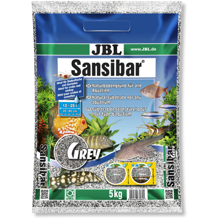 JBL - Sansibar GRIJS 5kg - 0,2, 0,6mm - Fijn grijs bodemsubstraat voor aquaria JBL - Sansibar GRIJS 5kg - 0,2, 0,6mm - Fijn grijs bodemsubstraat voor aquaria