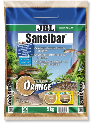 JBL - Sansibar ORANGE 5kg - 0.2, 0.6mm - Substrat de sol fin couleur orange pour aquariums