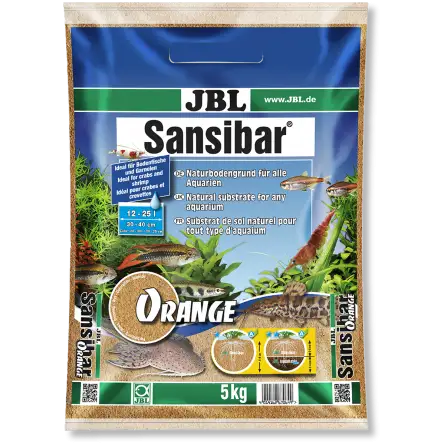 JBL - Sansibar ORANGE 5kg - 0.2, 0.6mm - Substrat de sol fin couleur orange pour aquariums