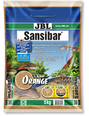 JBL - Sansibar ORANGE 10kg - 0.2, 0.6mm - Substrat de sol fin couleur orange pour aquariums