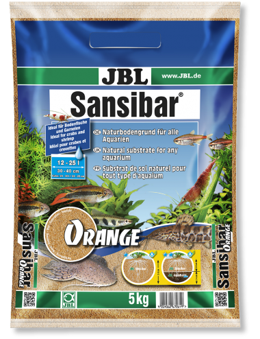 JBL - Sansibar ORANGE 10kg - 0.2, 0.6mm - Sustrato de suelo naranja fino para acuarios