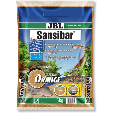 JBL - Sansibar ORANGE 10kg - 0.2, 0.6mm - Substrat de sol fin couleur orange pour aquariums