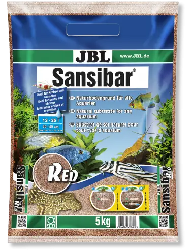 JBL - Sansibar ROOD 5kg - 0,2, 0,6mm - Fijn rood bodemsubstraat voor aquaria