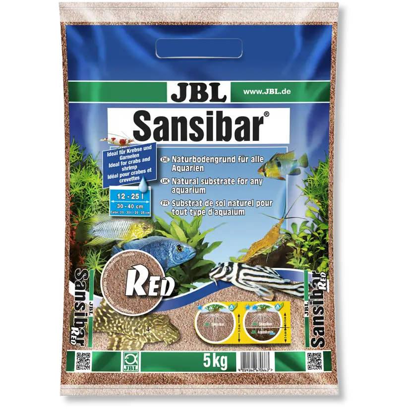 JBL - Sansibar RED 5kg - 0.2, 0.6mm - Red fine soil substrate for aquariums