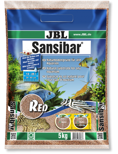 JBL - Sansibar ROOD 10kg - 0,2, 0,6mm - Fijn rood bodemsubstraat voor aquaria