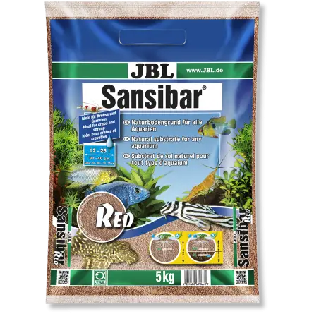 JBL - Sansibar RED 10kg - 0.2, 0.6mm - Substrat de sol fin couleur rouge pour aquariums