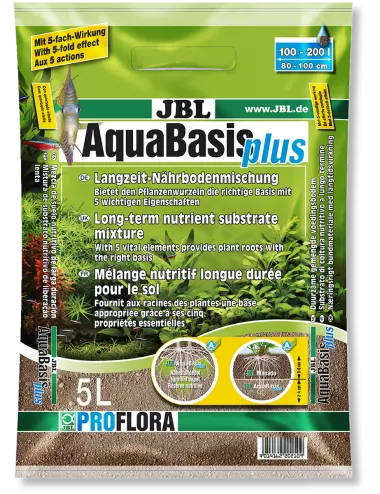 JBL - AquaBasis Plus 2,5l - Substrato nutritivo de longa duração para aquários de água doce