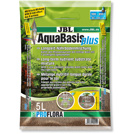 JBL - AquaBasis Plus 2.5l - Substrat nutritif longue durée pour aquariums d’eau douce