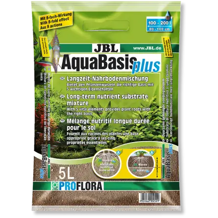 JBL - AquaBasis Plus 2.5l - Substrat nutritif longue durée pour aquariums d’eau douce