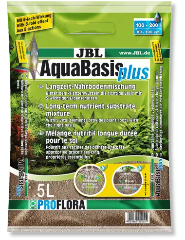 JBL - AquaBasis Plus 5l - Long-lasting nutrient substrate for freshwater aquariums