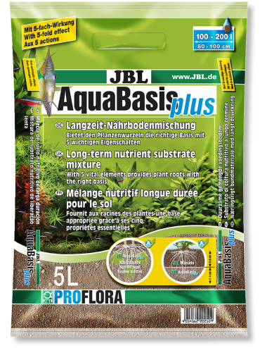 JBL - AquaBasis Plus 5l - Sustrato nutritivo de larga duración para acuarios de agua dulce