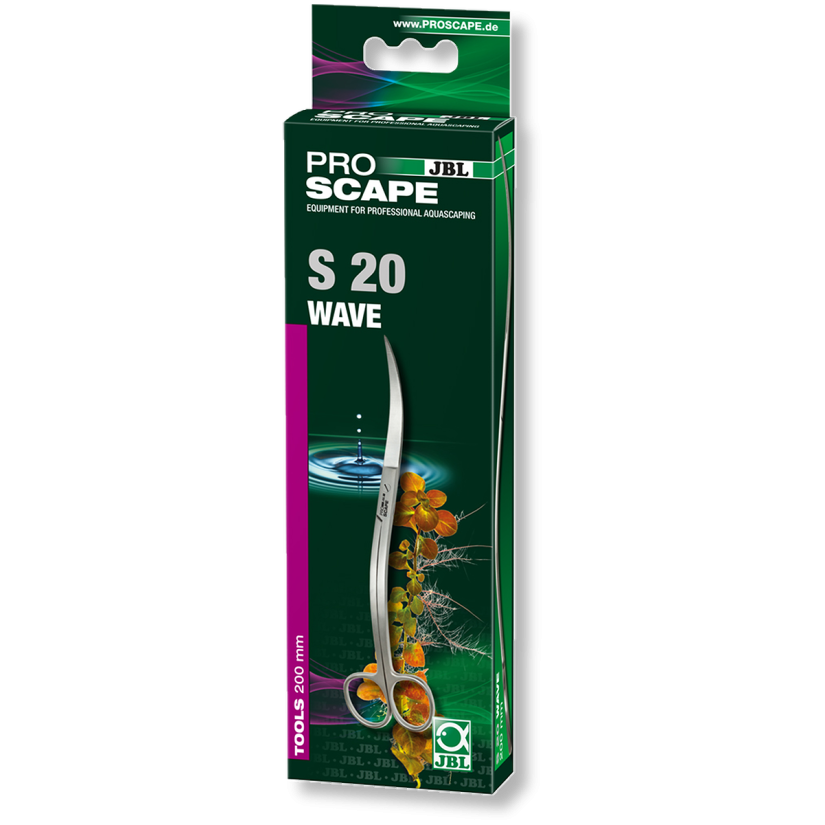 JBL ProScape - Tool S wave 20cm - Tesoura reta para poda de plantas em paisagismo aquático