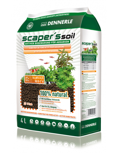 DENNERLE - Scaper's Soil 4l - Substrat nutritif pour aquarium planté
