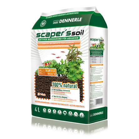 DENNERLE - Scaper's Soil 4l - Substrat nutritif pour aquarium planté