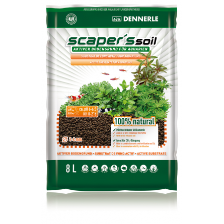 DENNERLE - Scaper's Soil 8l - Substrat nutritif pour aquarium planté DENNERLE - Scaper's Soil 8l - Substrat nutritif pour aquarium planté