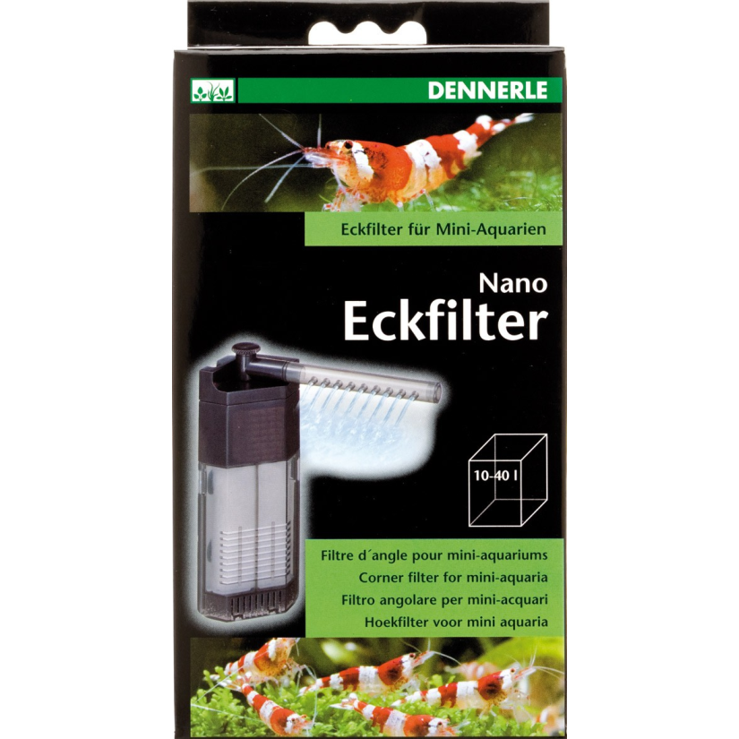 DENNERLE - Nano Eckfilter - Filtre pour Aquarium jusqu'à 40 L
