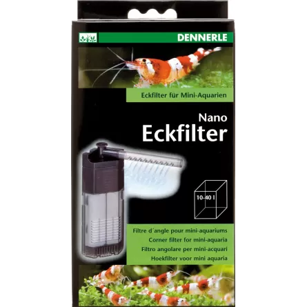DENNERLE - Nano Eckfilter - Filtre pour Aquarium jusqu'à 40 L