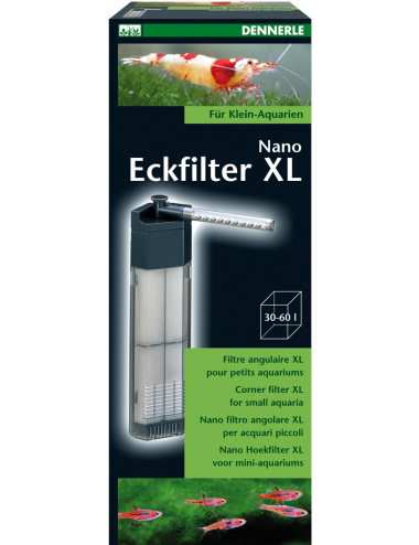 DENNERLE - Nano Eckfilter XL - Filtre d'angle pour aquarium jusqu'à 60 L