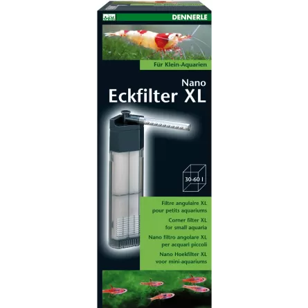DENNERLE - Nano Eckfilter XL - Filtre d'angle pour aquarium jusqu'à 60 L