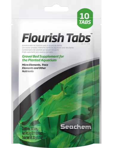 SEACHEM - Flourish Tabs 10 comprimés - Stimulateur de croissance
