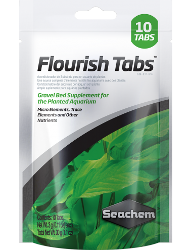 SEACHEM - Flourish Tabs 10 comprimidos - Estimulador de crescimento