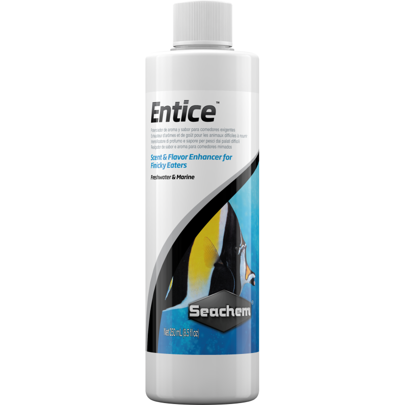 Entice™ è un esaltatore di sapore e aroma completamente naturale per i pesci difficili da nutrire.