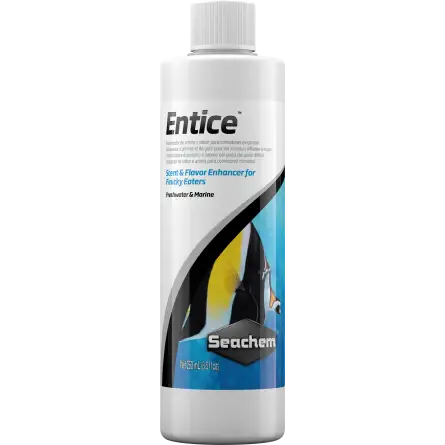Entice™ is an all-natural flavor and aroma enhancer for hard-to-feed fish. Entice™ is an all-natural flavor and aroma enhancer for hard-to-feed fish.