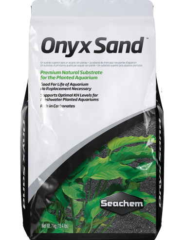SEACHEM - Onyx Sand 7kg - Sol complet pour aquarium planté